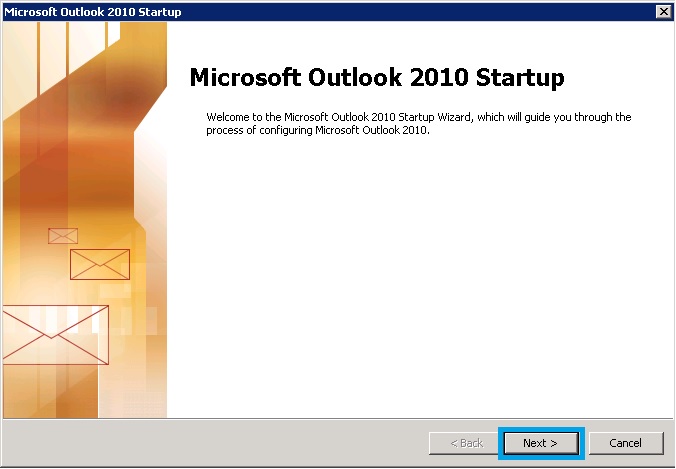Outlook 2010 - Bước 1